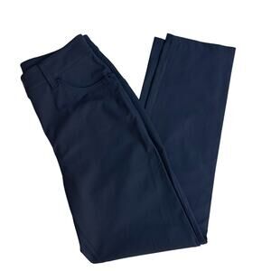 Lululemon City Sleek 5 Pocket High Rise Wide Leg Pant Navy Size 4